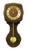 Nussbaumfarbene Wanduhr mit Pendel, rundem Ziffernblatt und Zeigern