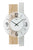 Wanduhr mit rundem Zifferblatt, Holzstreifen-Design und schwarzen Zeigern