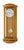Holz-Wanduhr mit rundem Zifferblatt und Pendel im Glasgehäuse, kirschbaumfarben