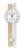Wanduhr mit rundem Zifferblatt, Holzrahmen und Pendelwerk, Quarz