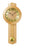 Wanduhr aus hellem Holz mit rundem Zifferblatt, arabischen Zahlen und Analogzeigern