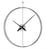 Wanduhr mit silbernem Rahmen und drei Zeigern