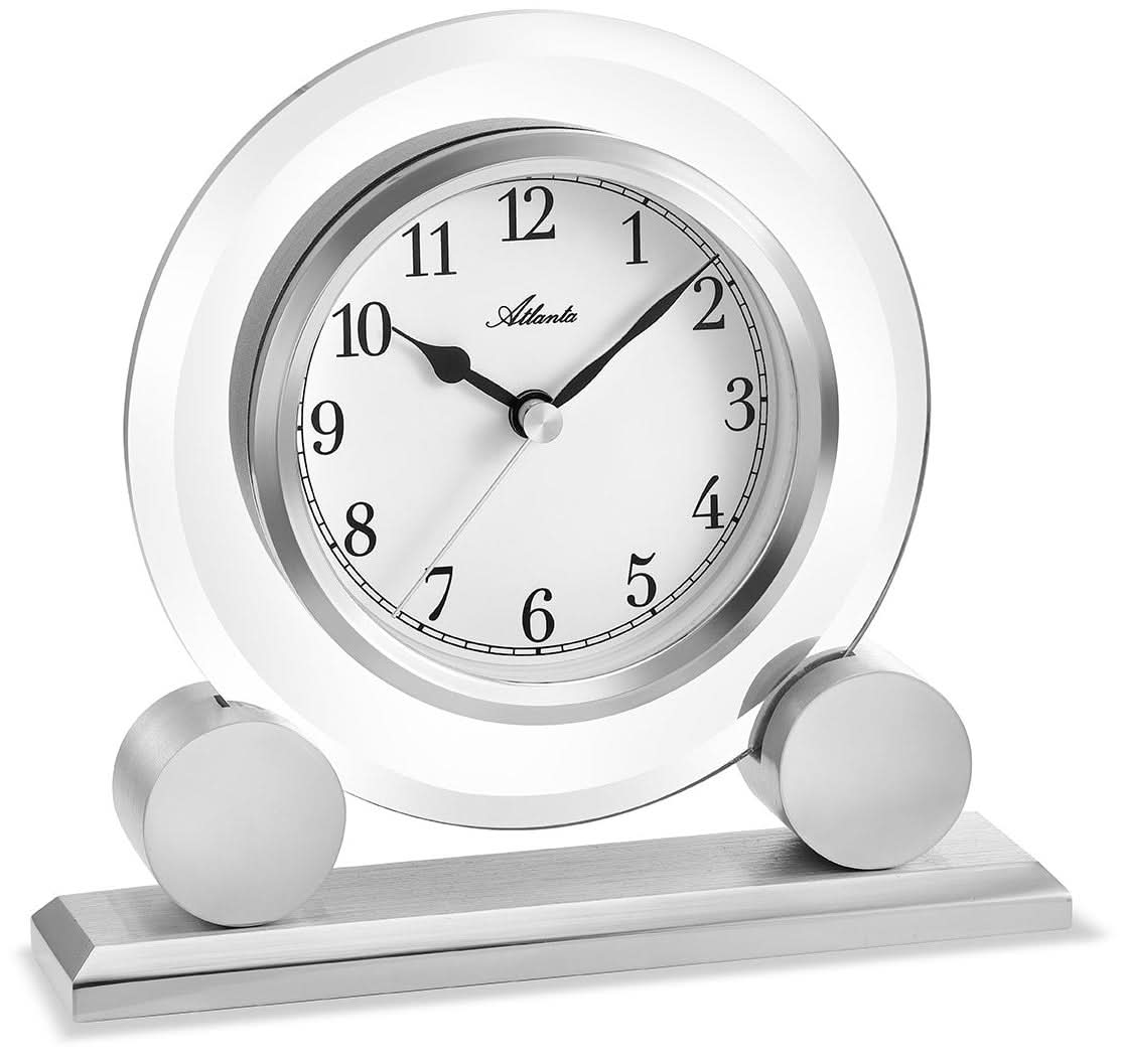 Orologio da tavolo Atlanta 14,5x15x6 cm Metallo • Design elegante • Preciso movimento al quarzo