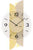 Wanduhr mit gold-antikfarbenem Zifferblatt, römischen Stundenmarken und Zeigern