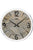 Runde Wanduhr mit grauem Stein-Zifferblatt, schwarzem Zeigerwerk und Ziffern 3,6,9,12