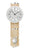 Funk-Pendelwanduhr mit Holzpendel, Aluminiumrahmen, rundem Zifferblatt, Mineralglas