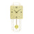 Quadratische Wanduhr mit Messinggehäuse, römischen Zahlen und Pendelkugel
