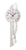 Wanduhr mit rundem Zifferblatt, Aluminium-Pendel und facettiertem Glas, silbern