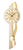 AMS Wanduhr mit rundem Zifferblatt, goldenen Zeigern und pendelndem Messinggewicht