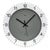 Wanduhr mit anthrazitfarbenem Zifferblatt, arabischen Zahlen und Zeigern