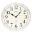 Wanduhr mit weißem Zifferblatt, römischen Zahlen und gebürstetem Aluminiumrahmen