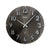 AMS Wanduhr mit dunklem Zifferblatt, großen Ziffern und Zeigern, Funkuhr-Symbol