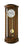 Nussbaumfarbene Regulator-Wanduhr mit rundem Zifferblatt und Pendelgewicht