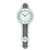Wanduhr mit rundem Glaszifferblatt und Pendelwerk, Metallrahmen, graues Pendel