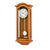 Wanduhr aus Kirschbaumholz mit weißem Zifferblatt und Pendel