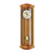 Wanduhr mit Holzgehäuse, Glasfront und weißem Zifferblatt