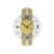 Wanduhr mit rundem Ziffernblatt, weißen Rahmen, schwarzer Ziffern und Messingantik-Holzgehäuse