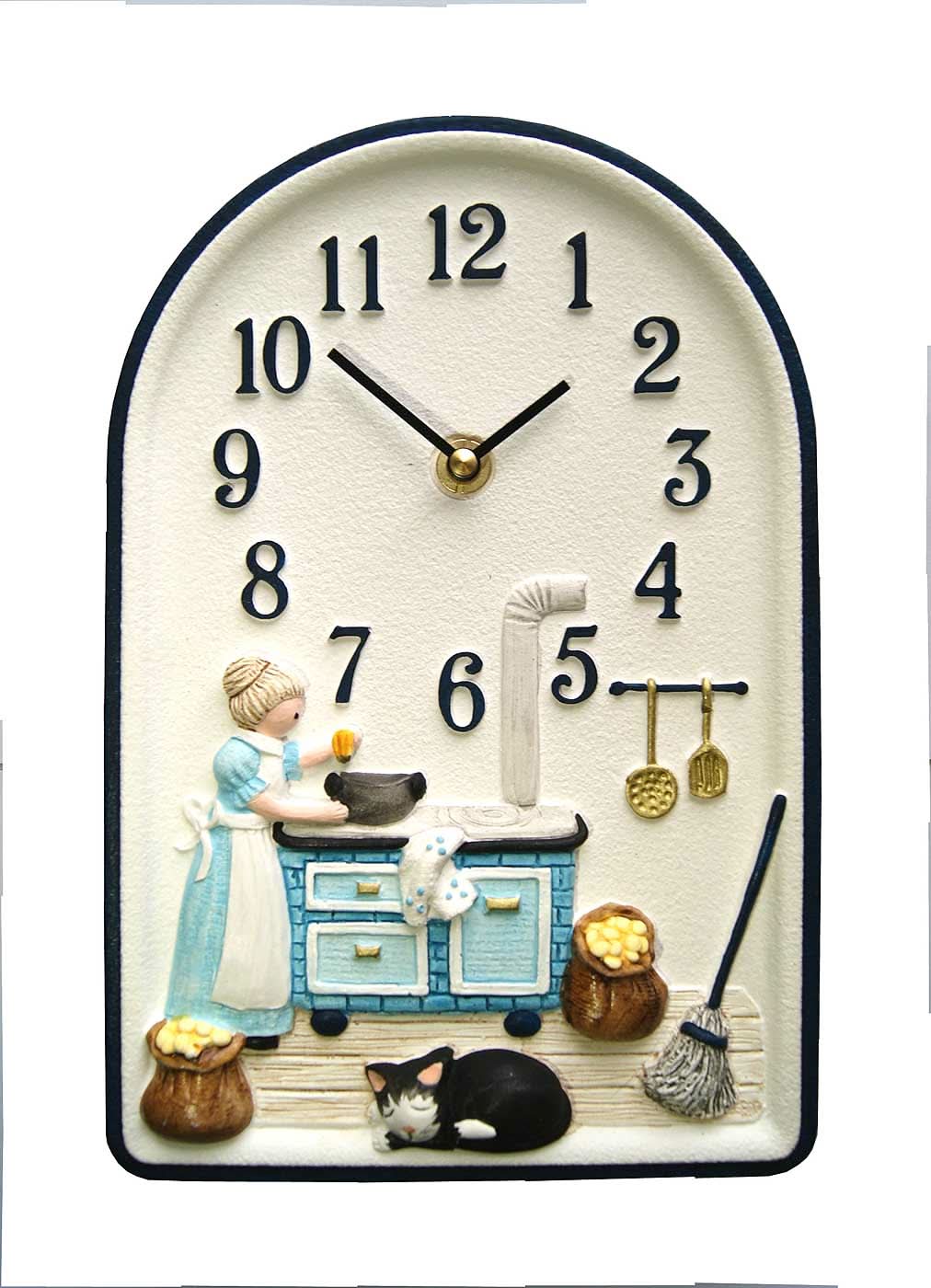 Orologio da parete Terrastudio 25x16,5 cm in ceramica artistica • Fatto a mano • Made in Germany