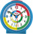 Orologio didattico per bambini con quadrante rotondo, bordo blu e lancette colorate