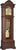 Orologio da terra in legno con vetro curvo, quadrante e indicatore delle fasi lunari