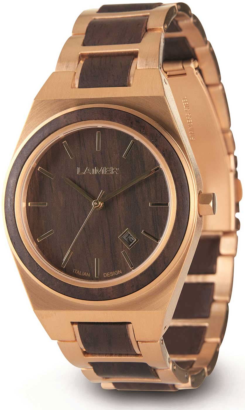 Orologio da uomo Laimer Colin 0149 • Legno di larice e acciaio inossidabile • Data