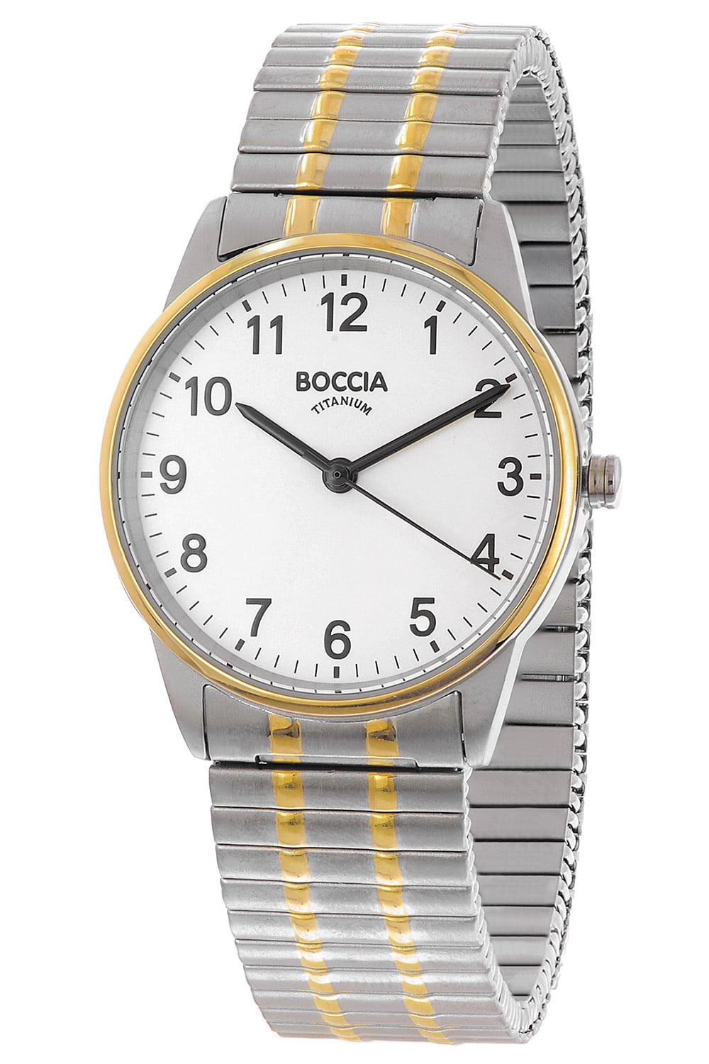 Boccia 3369-02 Damen-Armbanduhr Titan • Zweifarbiges Zugband • Mineralglas