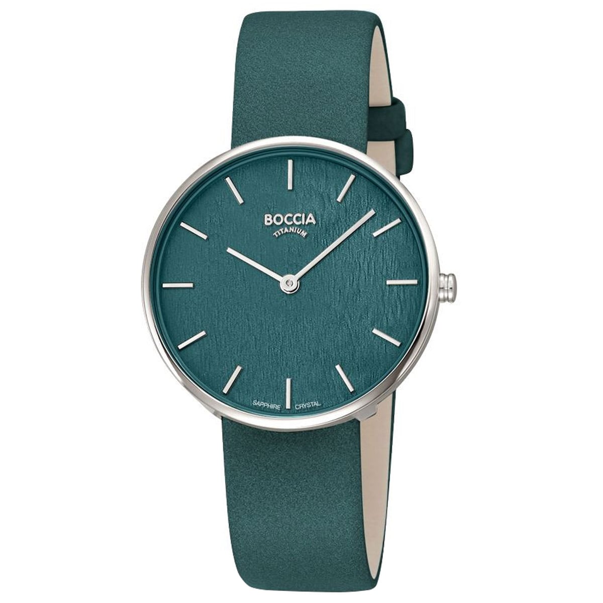 Boccia 3387-02 Damen Armbanduhr Dunkelgrün • Titan-Gehäuse mit Saphirglas • Leichtes Quarzwerk