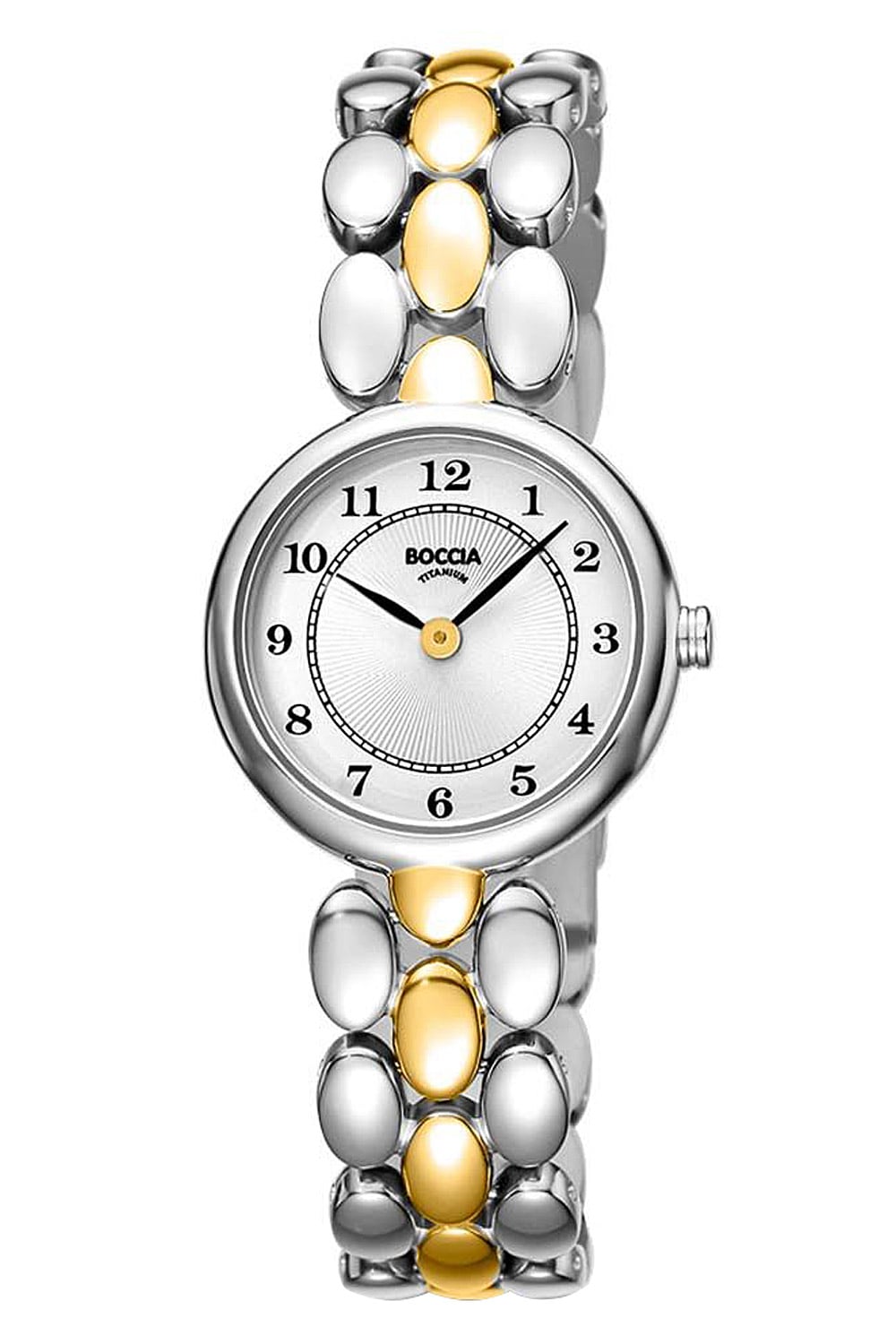 Boccia 3378-02 Damen Armbanduhr Zweifarbig • Titan-Gehäuse • Mineralglas