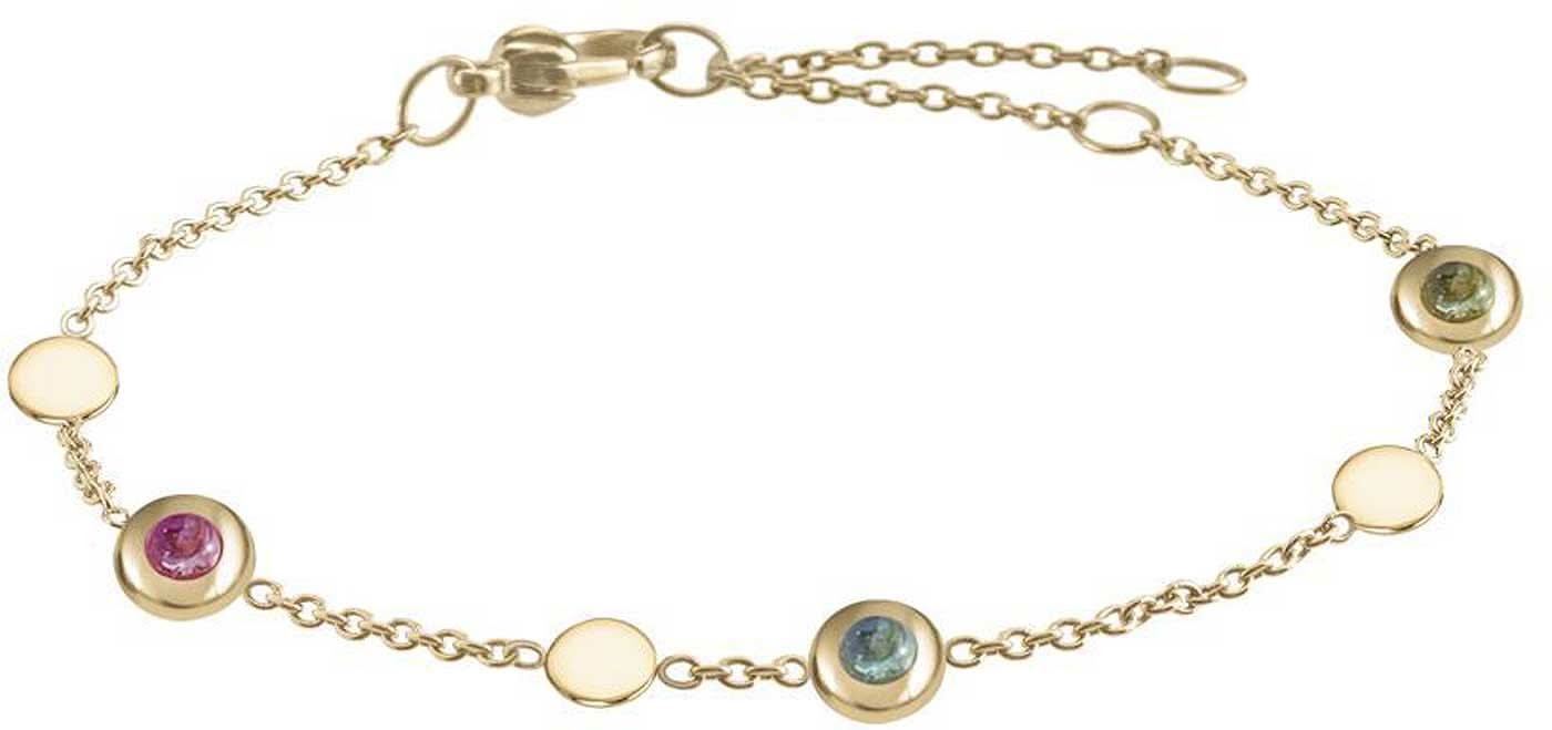 Bracciale con 5 tormaline colorate in montatura a griffe - Boccia Jewelry Modello: 03042-02