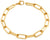 Bracciale color oro con maglie quadrate e chiusura a moschettone