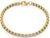 Bracciale a catena corazzata color oro con chiusura