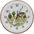Orologio da parete in ceramica artificiale con motivo di fattoria dipinto a mano, cigni, numeri da 1 a 12