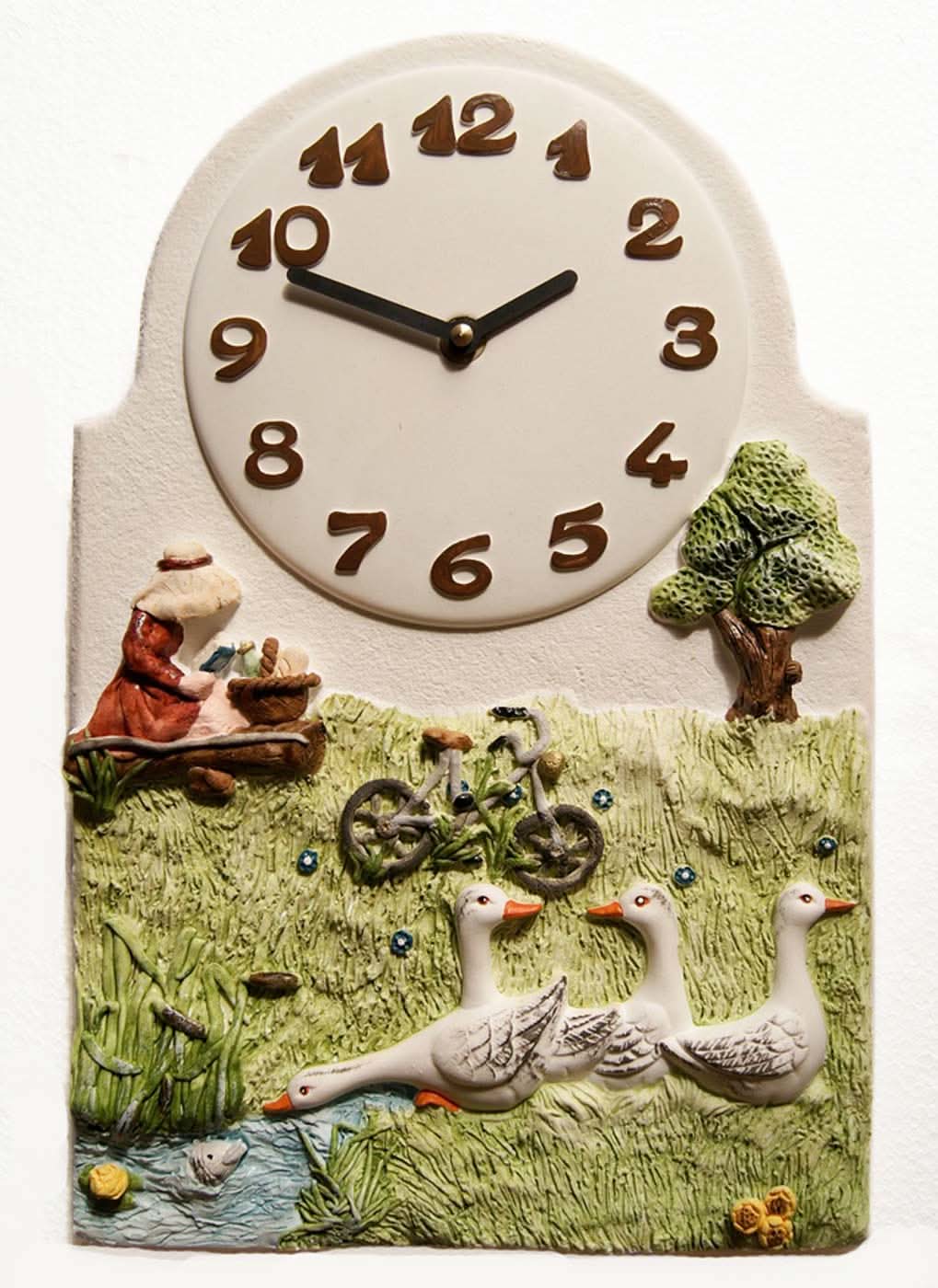 Orologio da parete Terrastudio 35x23 cm Ceramica • Fatto a mano • Made in Germany