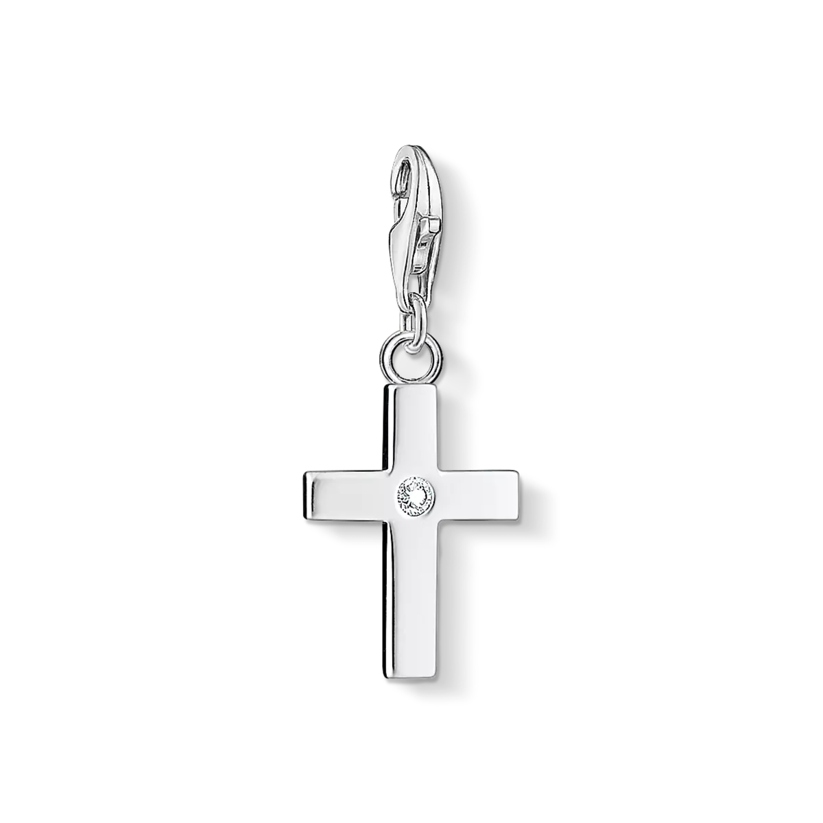 Charm Ciondolo Croce con Pietra - Argento Sterling 925