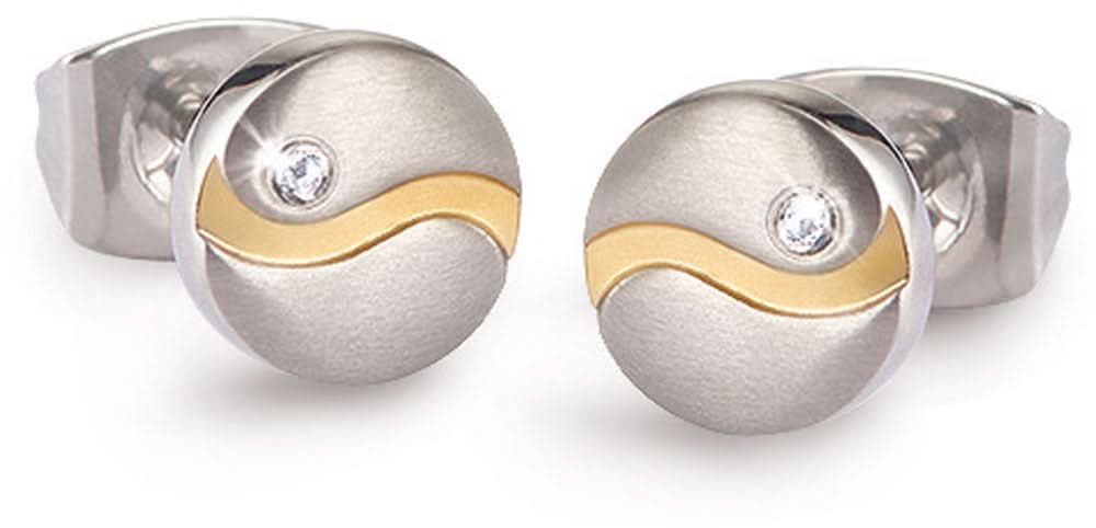 Orecchini in titanio con 2 diamanti - Boccia Jewelry Modello: 05028-04