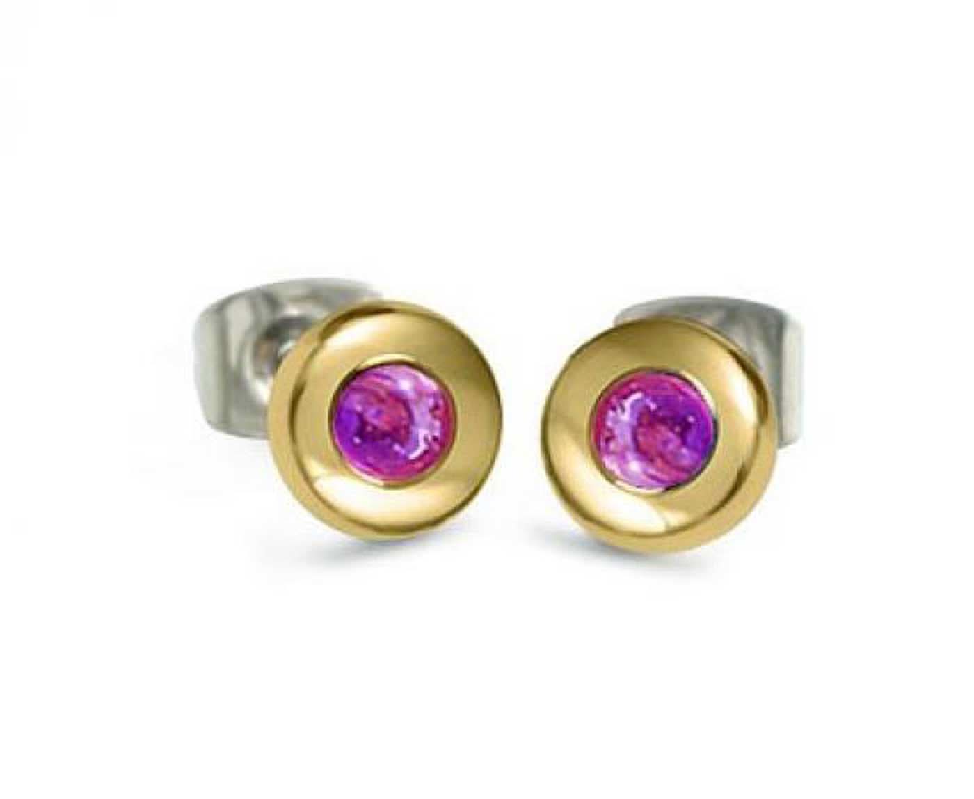 Orecchini a lobo con due tormaline rosa taglio cabochon - Boccia Jewelry Modello: 05053-05