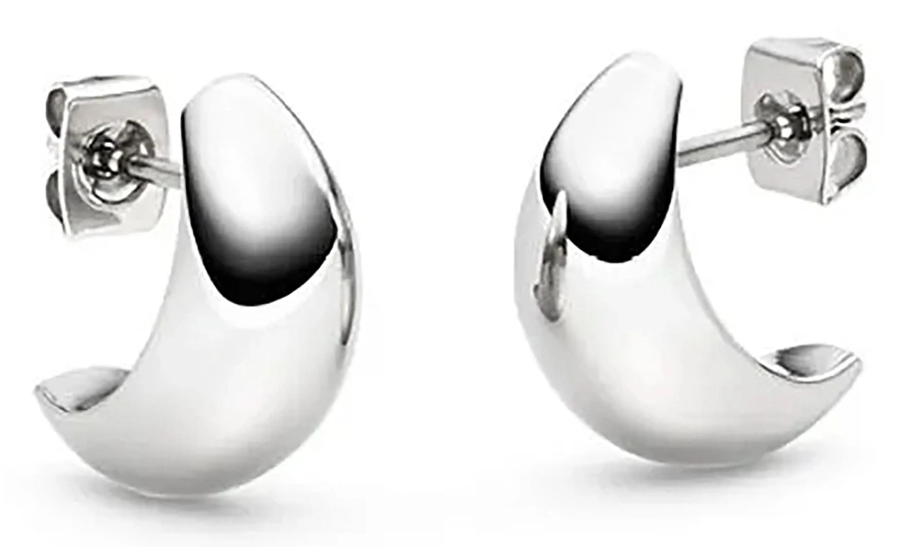 Orecchini in titanio a forma di luna - Boccia Jewelry Modello: 05089-01