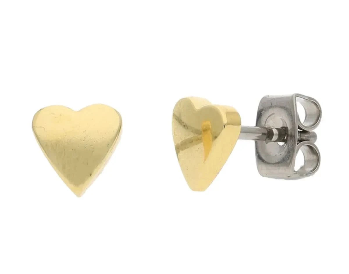 Orecchini in titanio, cuore placcato oro - Boccia Jewelry Modello: 05092-02