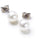 Orecchini con perle d'acqua dolce coltivate e chiusura color argento