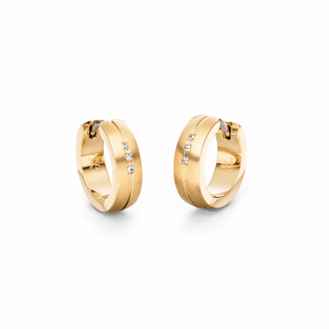 "Creoli in titanio con 6 diamanti - Boccia Jewelry Modello: 0539-19"