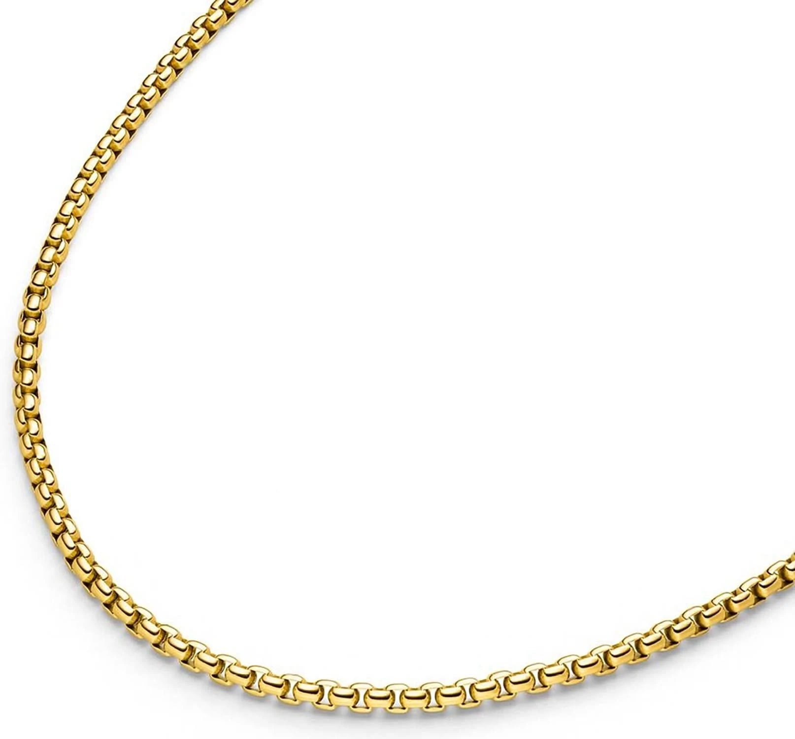 Collana Titanio maglia veneziana placcata oro Boccia modello 080850250