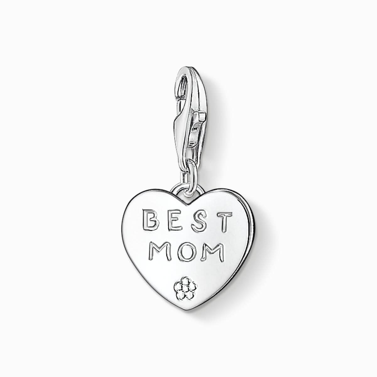 Charm Ciondolo Cuore con scritta "Best Mom" - Argento Sterling 925 Thomas Sabo Modello: 0821-001-12