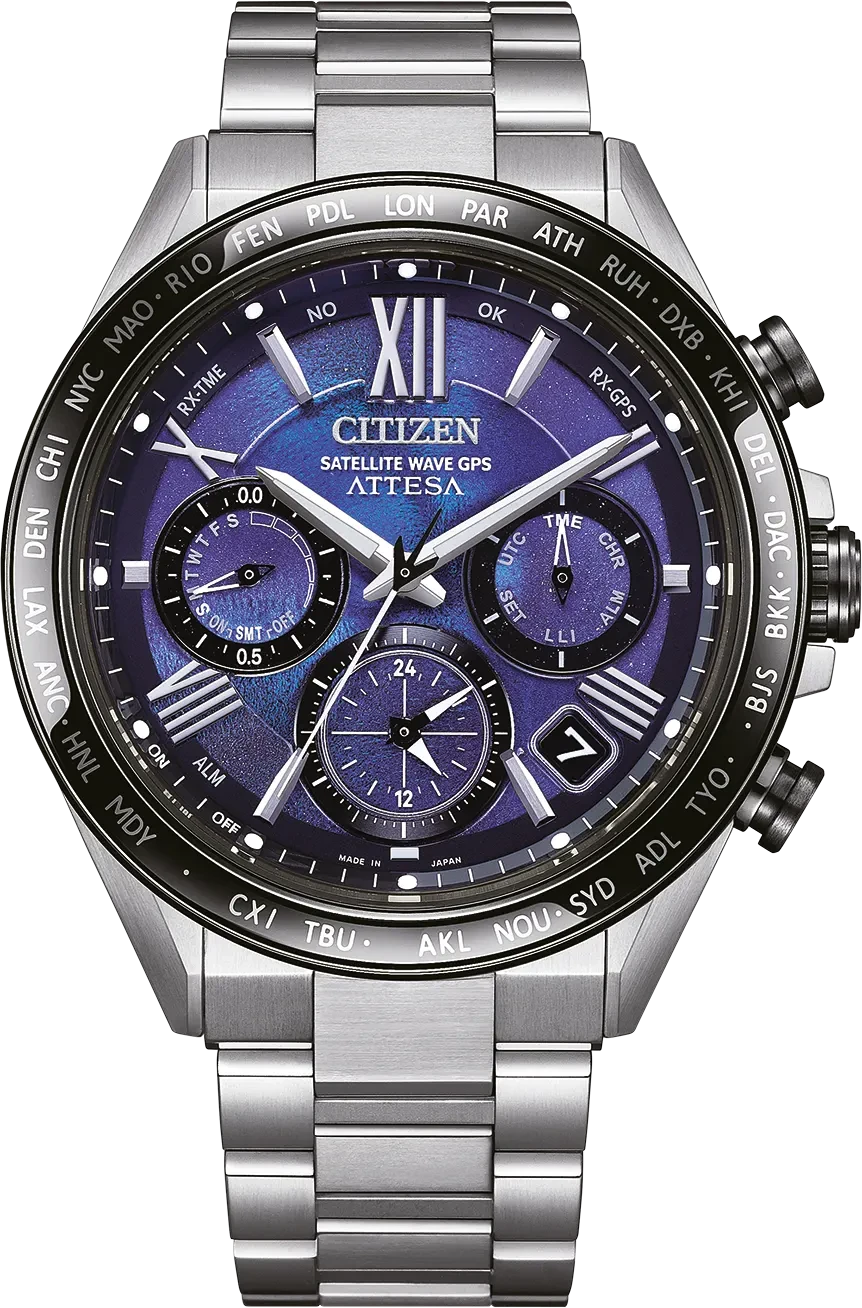 Orologio da uomo Citizen Attesa CC4075-50L • Satellite Wave GPS • Super Titanium