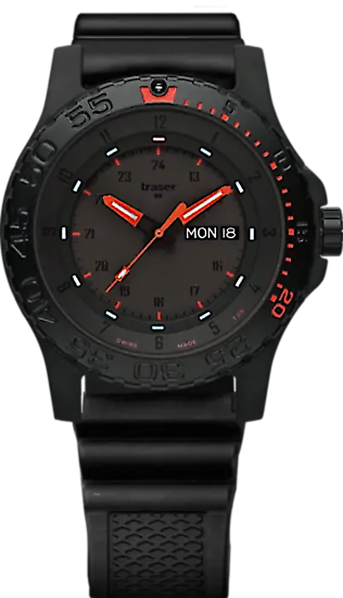 Orologio da uomo Traser P66 Red Combat 104148 • Trigalight H3 • Swiss Made