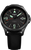 Orologio da uomo con quadrante nero, indici luminescenti e datario "83"