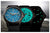 "Tre orologi da uomo: quadrante luminoso blu/turchese, cinturino nero"