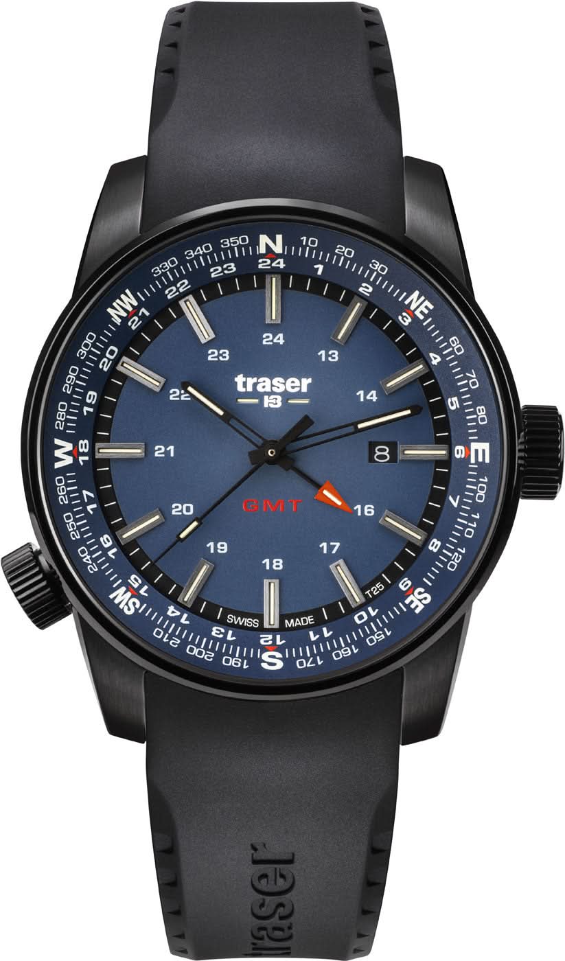 Orologio da uomo Traser P68 Pathfinder GMT 109743 • Trigalight H3 • Swiss Made