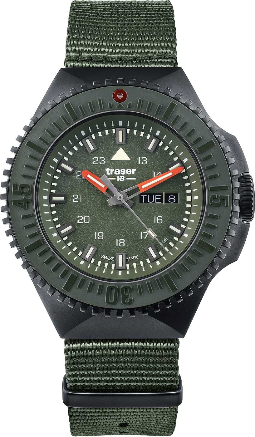Orologio da uomo Traser P69 Black Stealth 109858 • Tecnologia luminosa H3-Tritium • Swiss Made