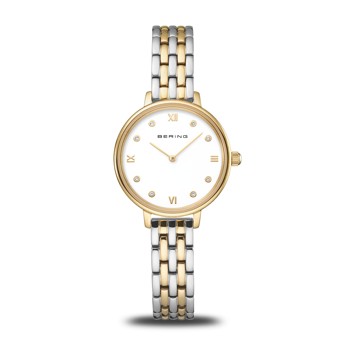 Bering Classic 11028-714 Damen Armbanduhr • Saphirglas • Bicolor Edelstahlarmband