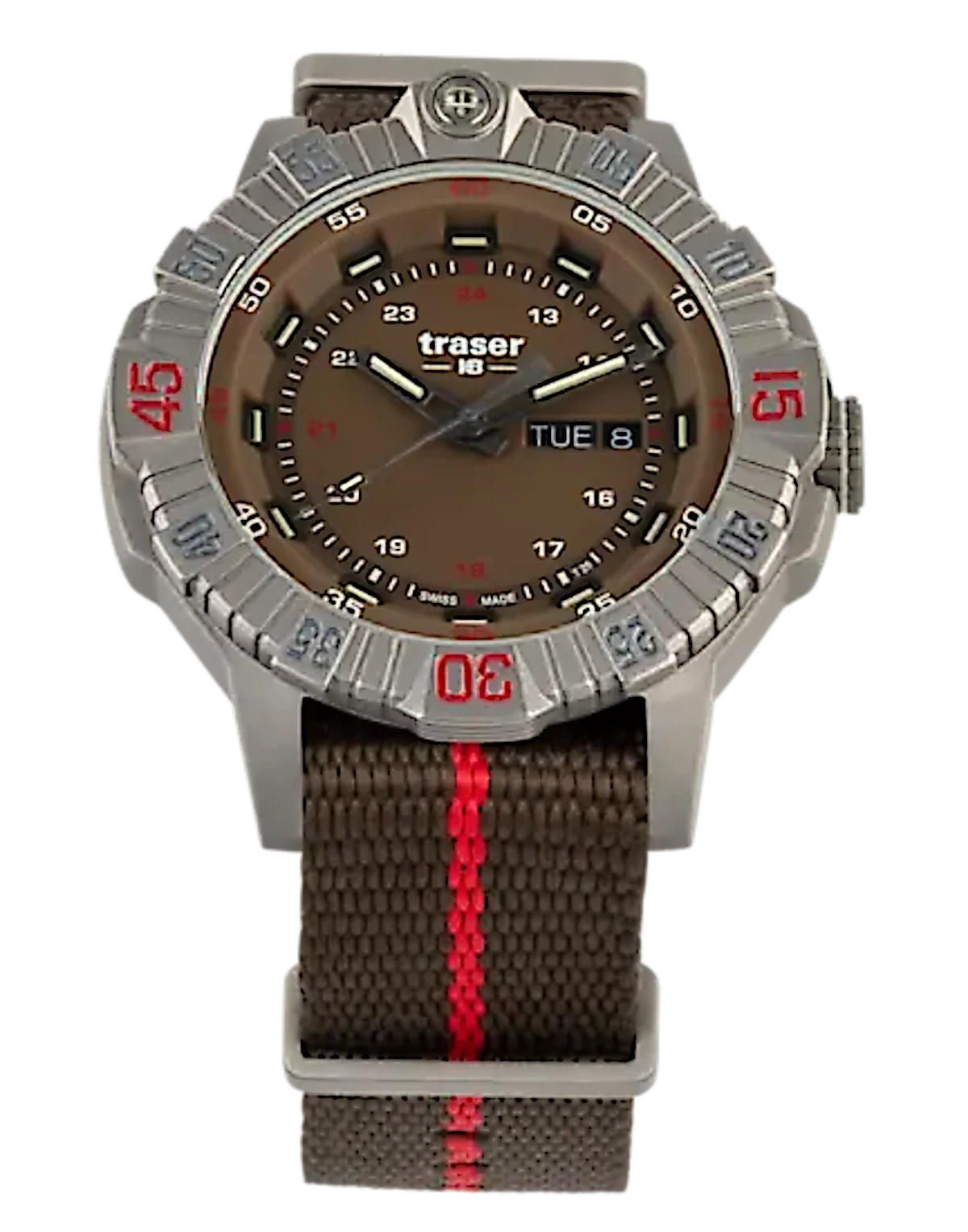 Orologio da uomo Traser P99 T Tactical Brown 110669 • Trigalight • Titanio